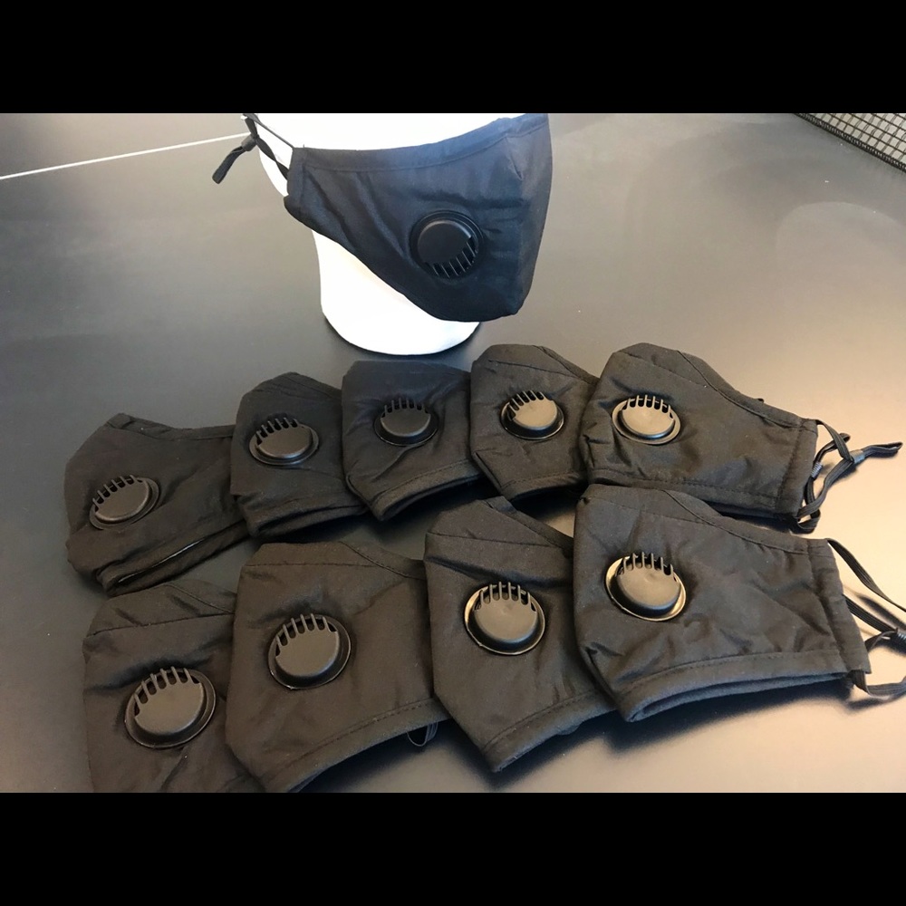 10 Face Mask Bundle + 20 Filters New Black